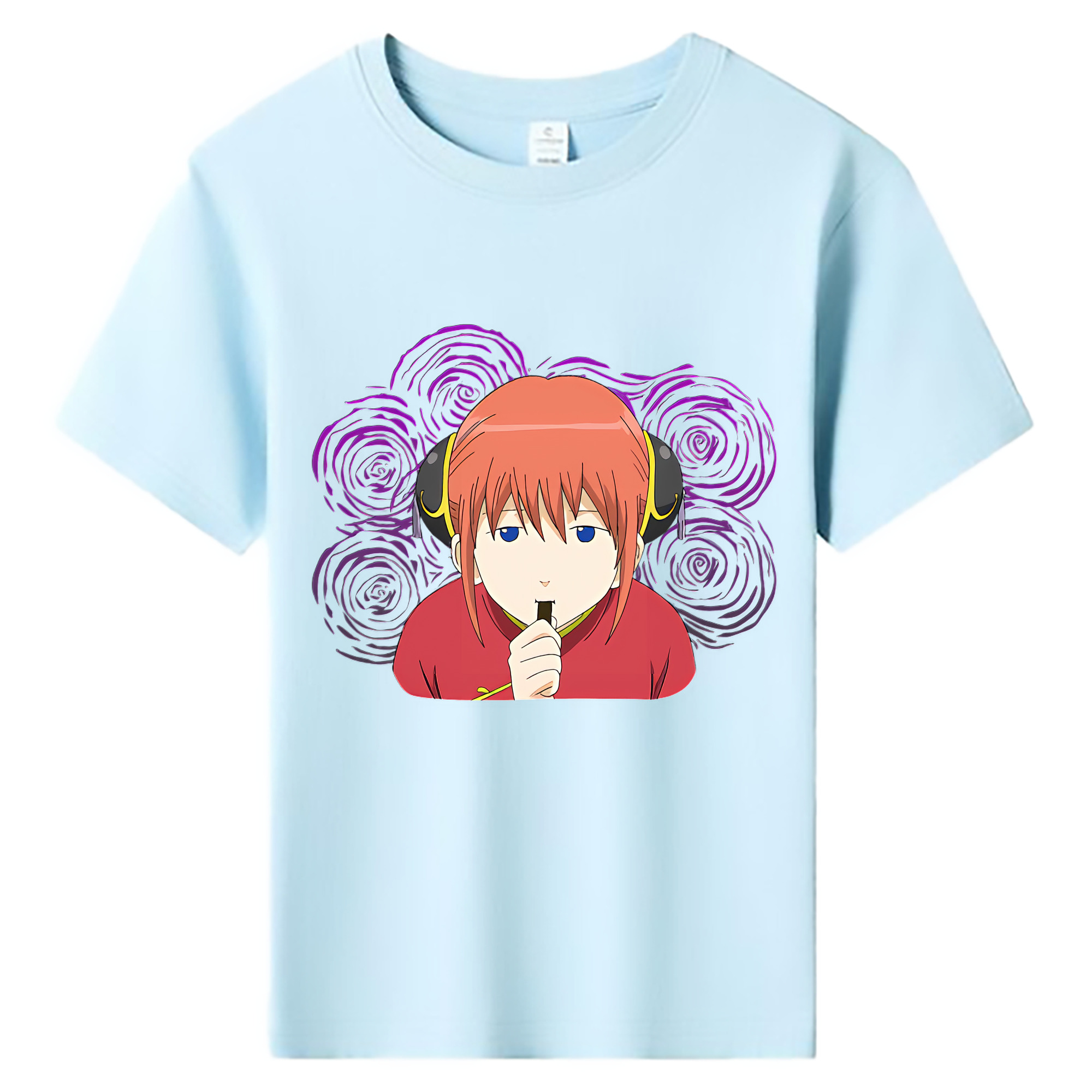 （画像用） ぎんたま 坂田銀時（さかたぎんとき） 神楽 志村新八（しむら しんぱち） GINTAMA Sakata Gintoki Kagura Shimura Shinpachi 綿100％キッズTシャツ（フロントプリント）